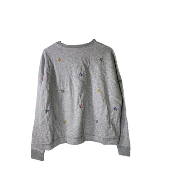Time and Tru NEW Large‎ Grey Embroidered Sweatshirt - Picture 5 of 6